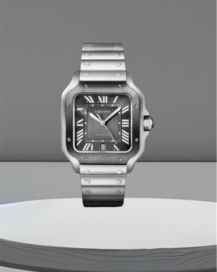 Cartier Santos Gri Kadran Erkek Kol Saati L-1523